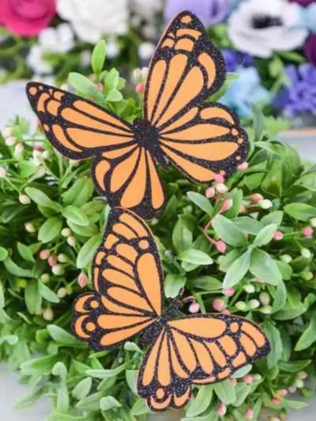 How to Make Paper Butterflies with Cardstock and Glitter Vinyl Story