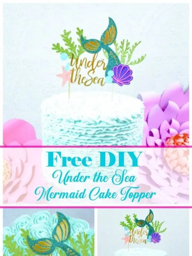 Mermaid Tail Cake Topper: DIY Birthday Cake Topper Tutorial Story