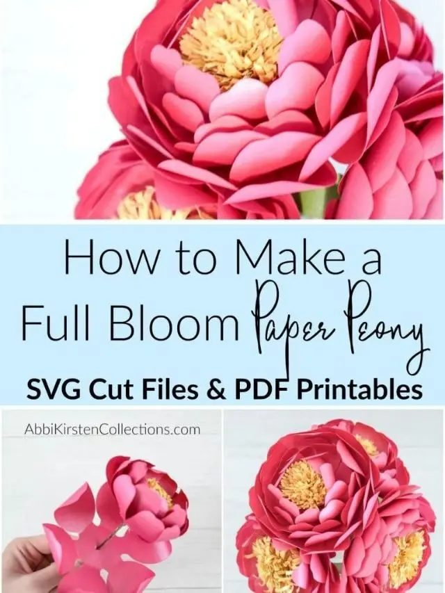 Paper Peony Flower Template: How to Make Small Paper Peonies Story