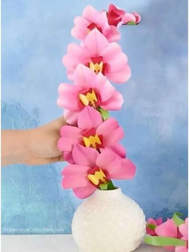 DIY Paper Orchid Flower Tutorial with Templates Story