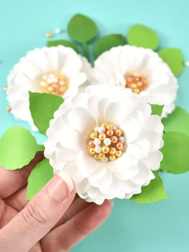 How to Make Pearl Paper Dahlia with Pearl Pistil Story