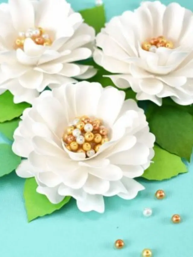 DIY Paper Dahlia Flower Tutorial – Easy Pearl Center Dahlia Story