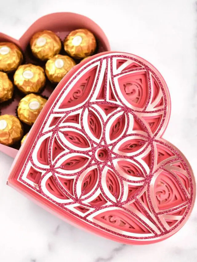 DIY Heart Mandala Paper Box Craft Story