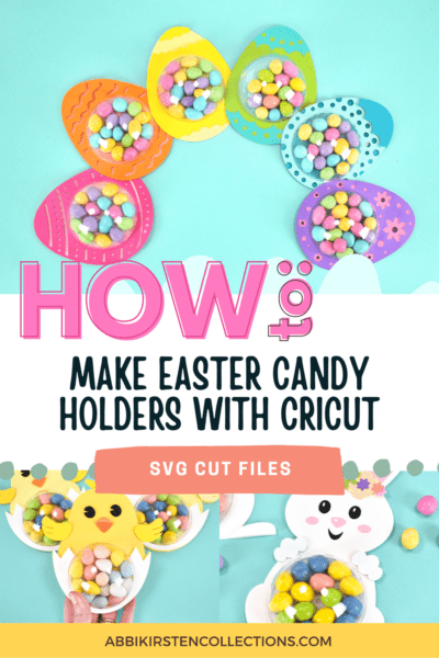 Free easter egg svg candy holder craft project.