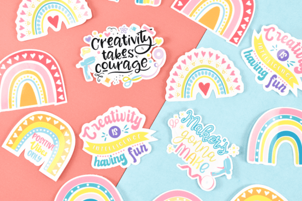 How to make stickers with a Cricut. Beginners guide to easy Print Then Cut stickers.