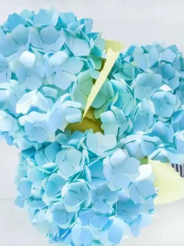 DIY Paper Hydrangea Flowers Story