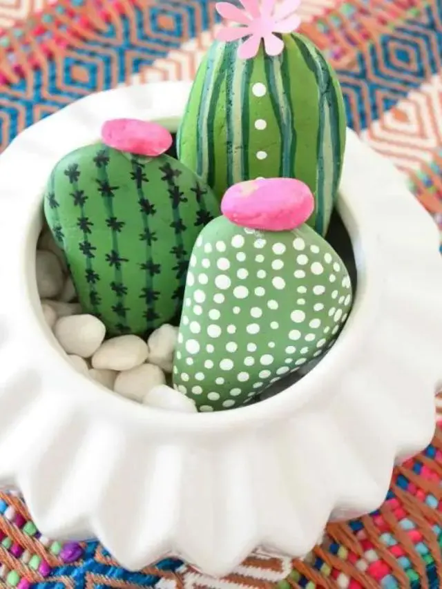 Easy Rock Painting Ideas + Cactus Rock Painting Tutorial Story