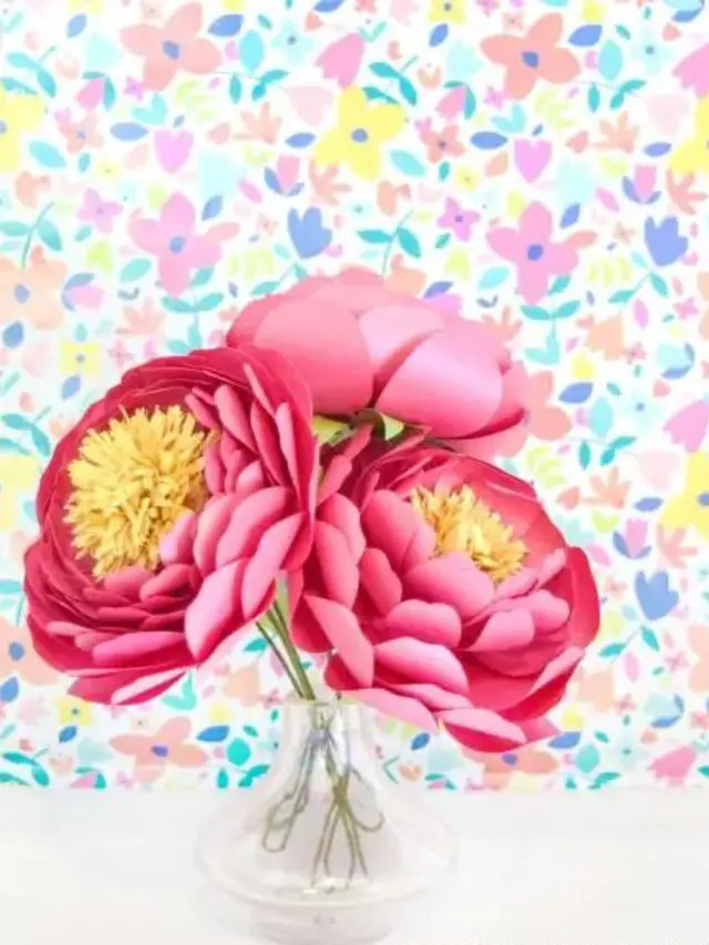 Paper Peony Flower Template Story