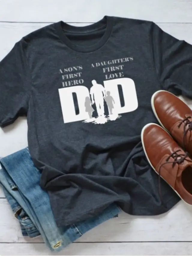 DIY Shirts For Dad With Iron-On Vinyl Story