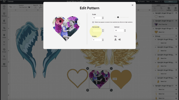 How to use Pattern Fills in Cricut Design Space to add photos to shapes.