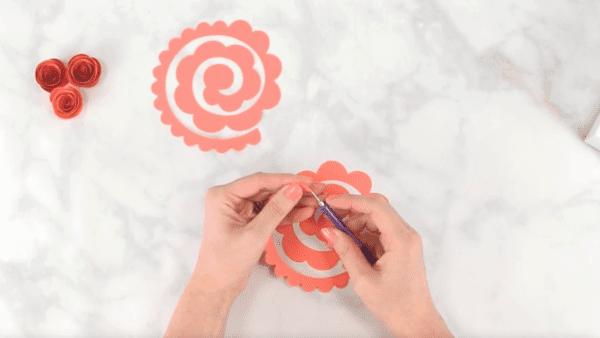 How to make rolled paper flowers with your Cricut machine.