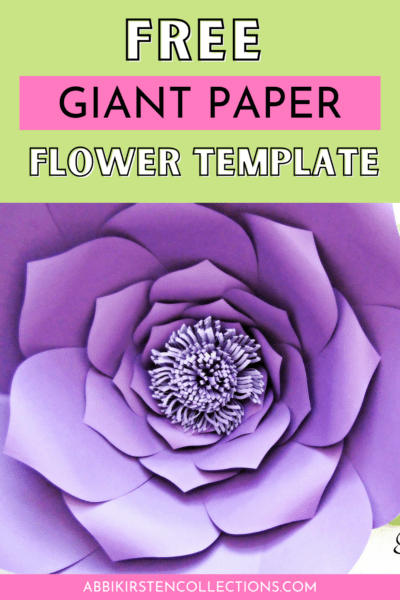 Free giant paper flower template by Abbi Kirsten Collections. Create large paper flower with these free paper flower SVG files and PDF printable templates.