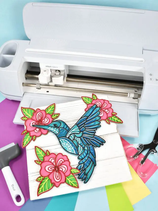 Hummingbird and Flower SVG: 3D Layered Mandala Paper Craft With Cricut Story