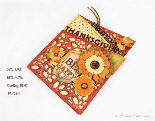 Happy Thanksgiving fall pop-up card