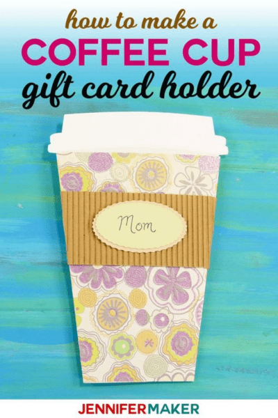 Fall card ideas - coffee cup gift card holder