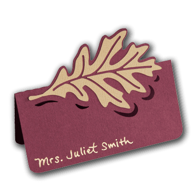 Autumn leaf place cards