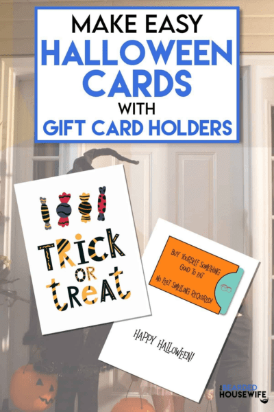Halloween cards with gift card holder