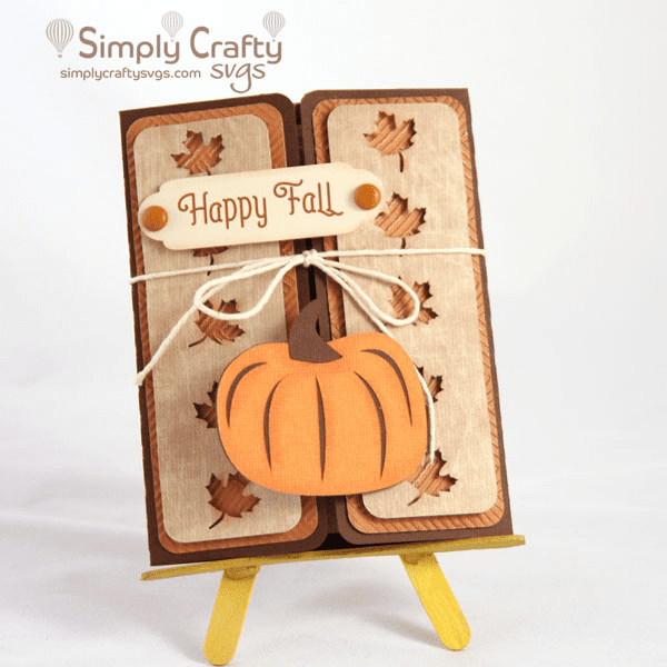 Pumpkin gatefold greeting card