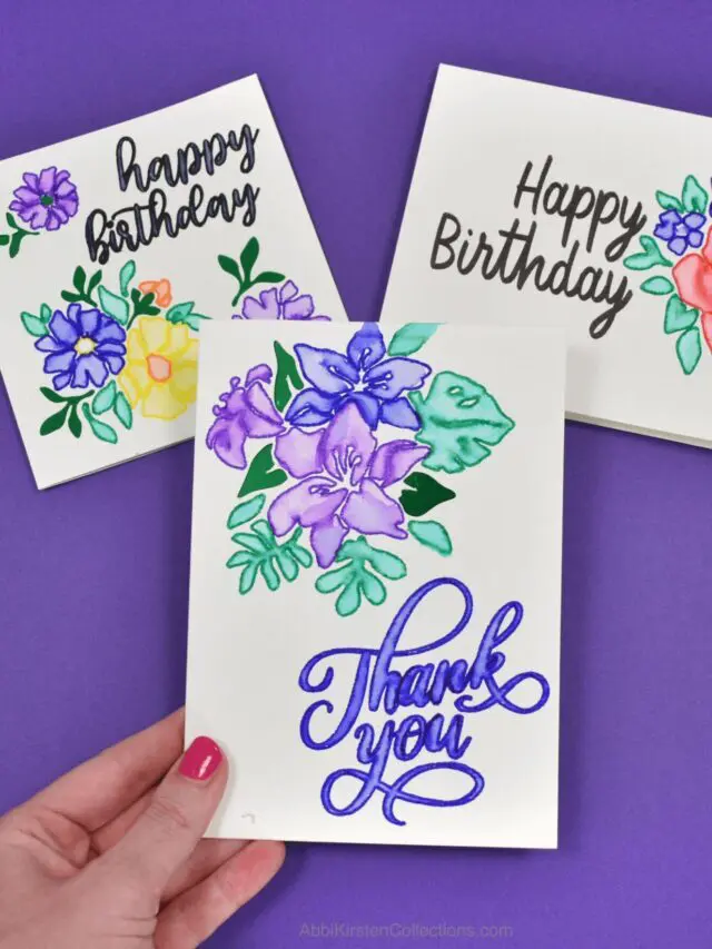 Cricut Watercolor Cards and Watercolor Marker & Brush Set Story