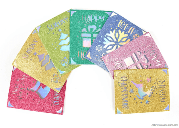 6 colorful Christmas card templates