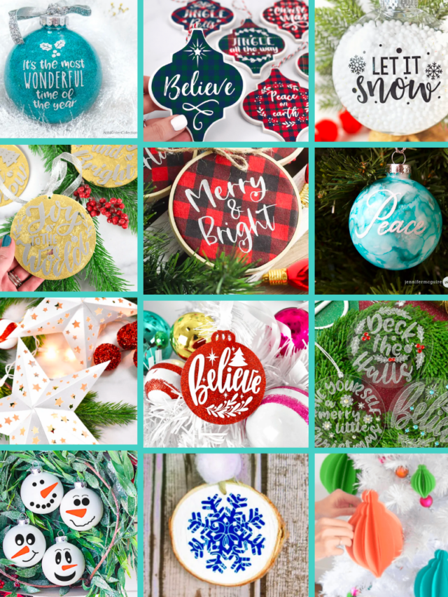 Easy-To-Make Christmas Cricut Ornament Ideas: Free SVG Files Story