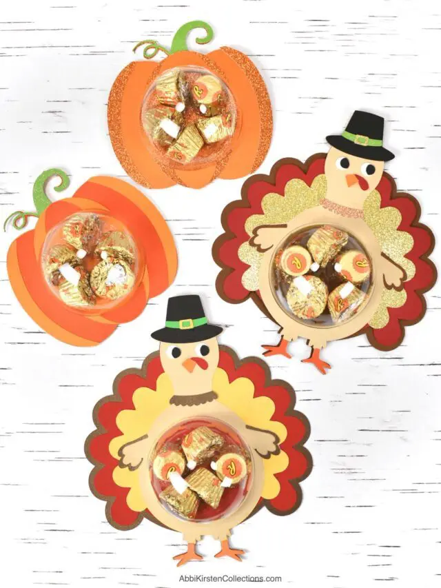 DIY Thanksgiving Turkey and Pumpkin Candy Holder Craft Story