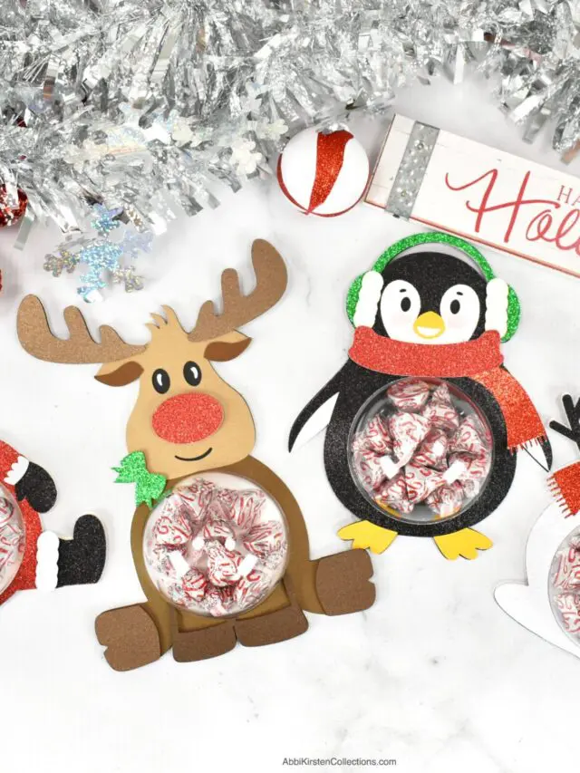 Christmas Candy Holder: Santa, Snowman, Reindeer, And Elf Story