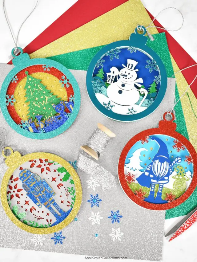 3D Paper Christmas Ornaments With Cricut Story
