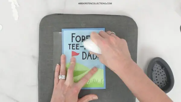 Adding iron on vinyl to cardstock for cardmaking