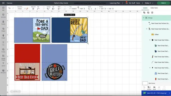 Making cards in Cricut Design Space