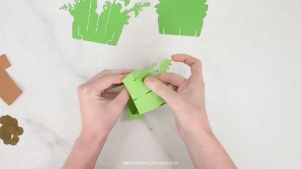 Assembling sunflower pop up card