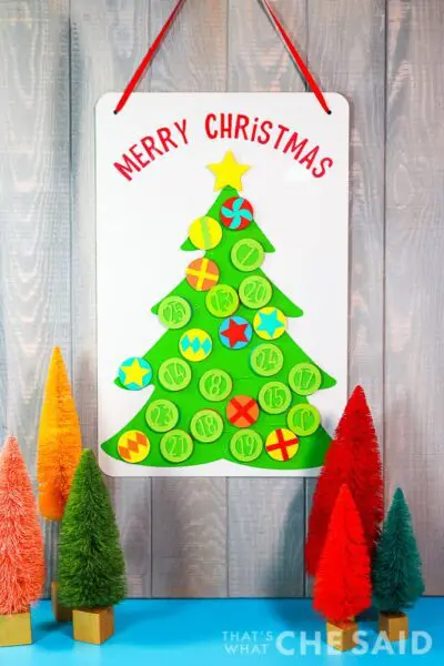 Free download of Christmas tree advent calendar
