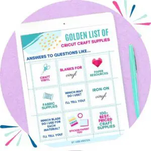 Golden list of Cricut supplies and resources