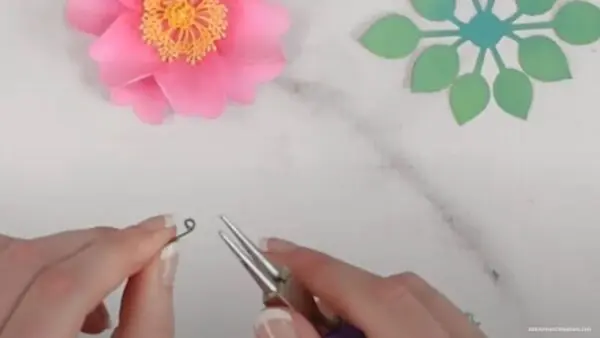 bending wire stem with needle-nose pliers