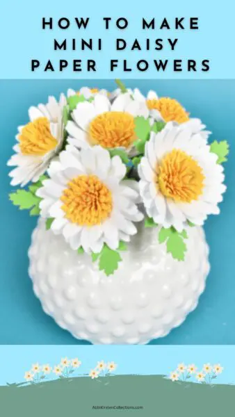 Bouquet of white mini daisies in white vase