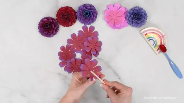 curling the petal points