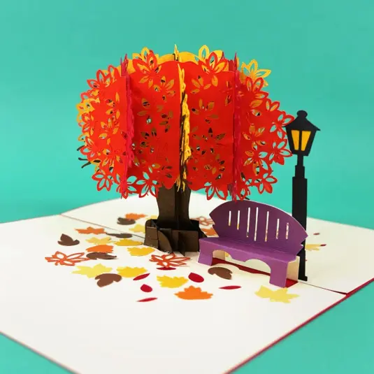 fall tree pop-up card