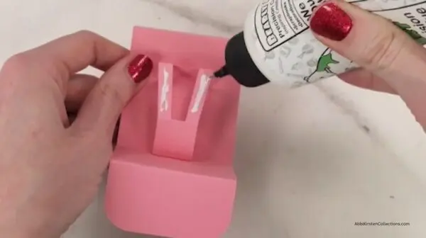 gluing inside surprise paper pop-up