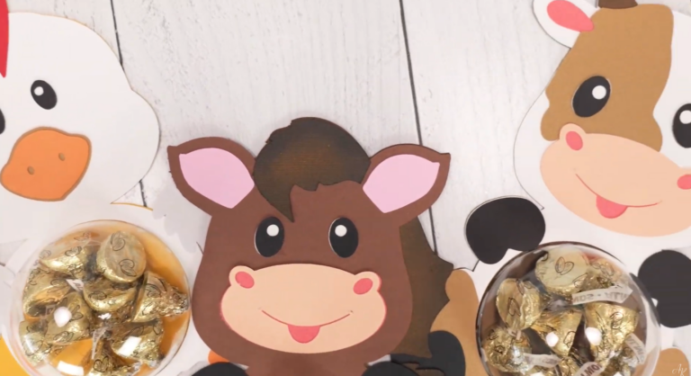 Chicken horse, and cow candy holders