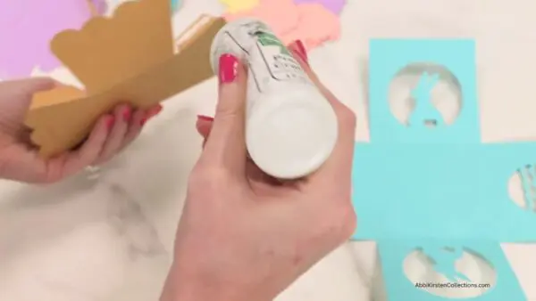 Gluing basket sides together