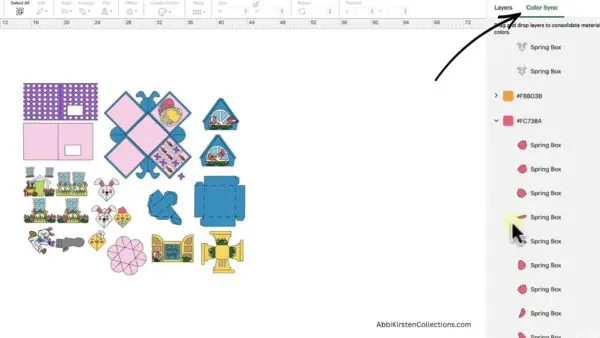 Color syncing in Design Space