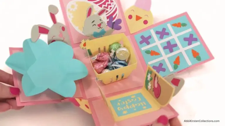 Spring House explosion box completed craft