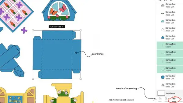 Template showing score lines in Design Space