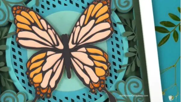 Butterfly with layers in frame