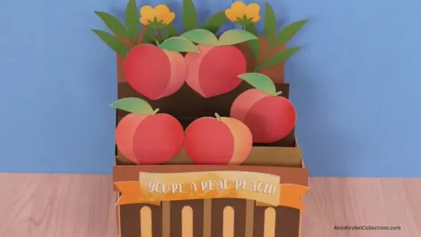 peach pop-up card