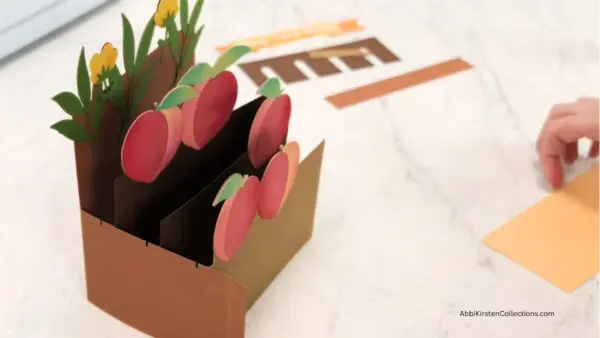 Building sides to pop-up card