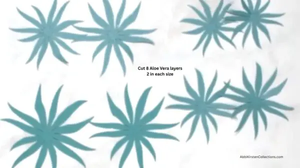paper cutouts for aloe vera leaves