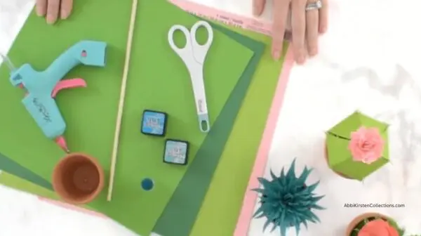 supplies for making paper cacti