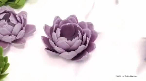 purple succulent flower with another layer added