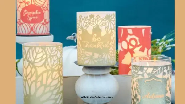 candle wraps with fall themes